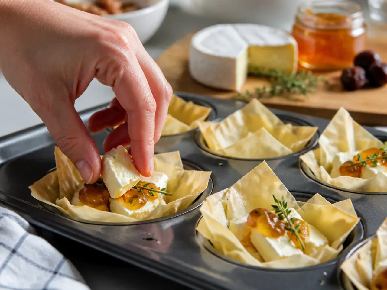 phyllo cup appetizers brie recipe step 1