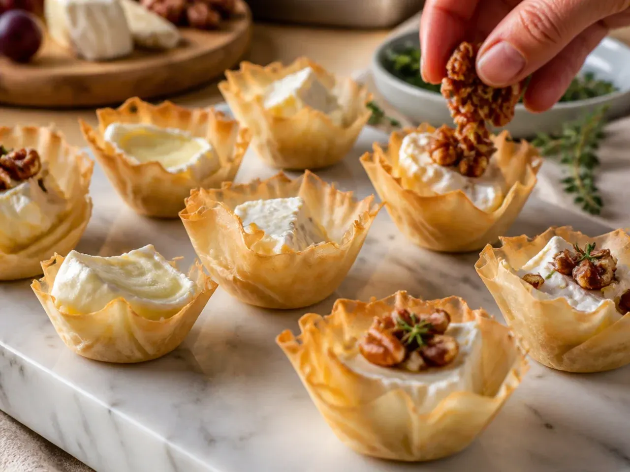phyllo cup appetizers brie recipe step 2