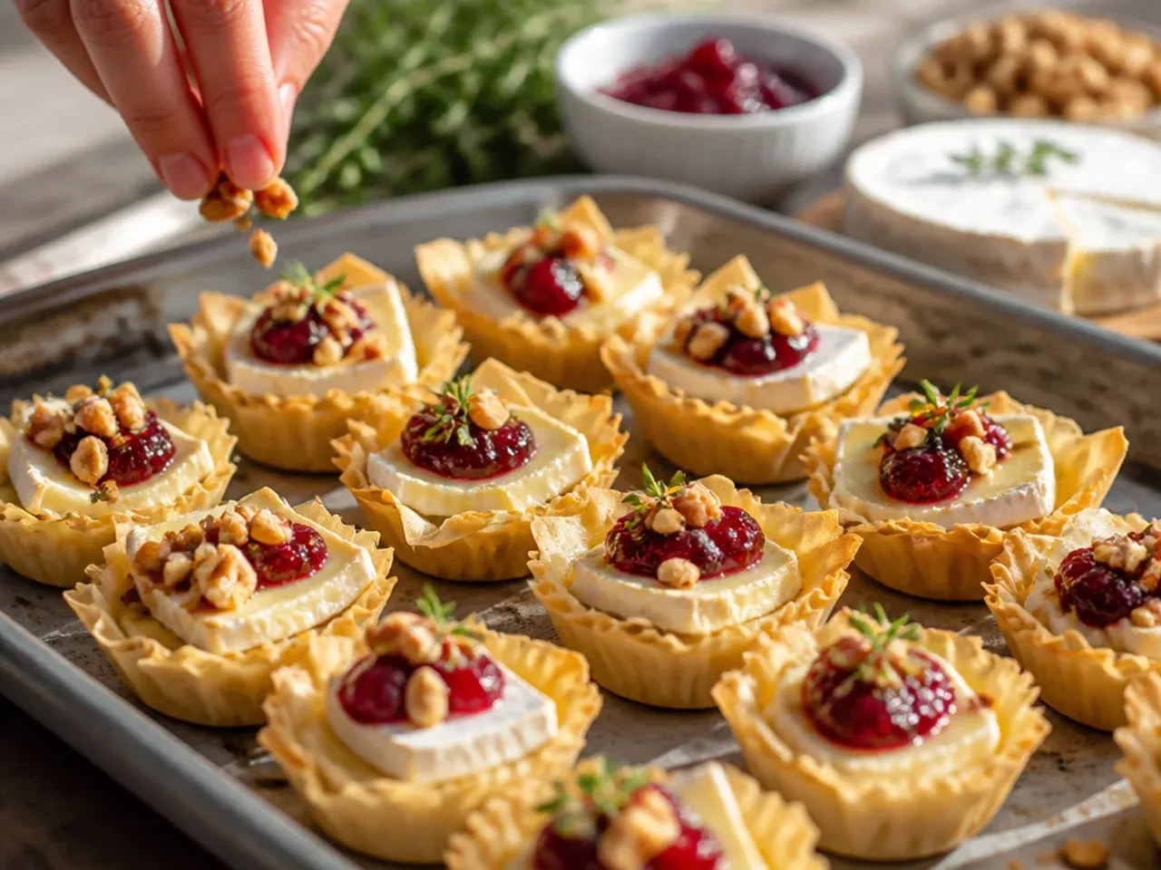 phyllo cup appetizers brie recipe step 6
