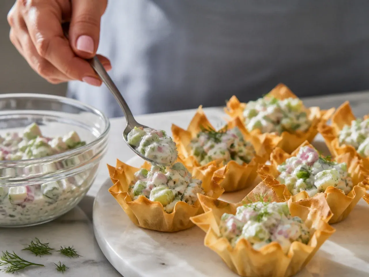 phyllo cup appetizers cold recipe step 6