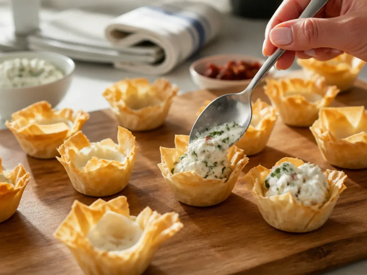 phyllo cup appetizers cream cheese recipe step 5