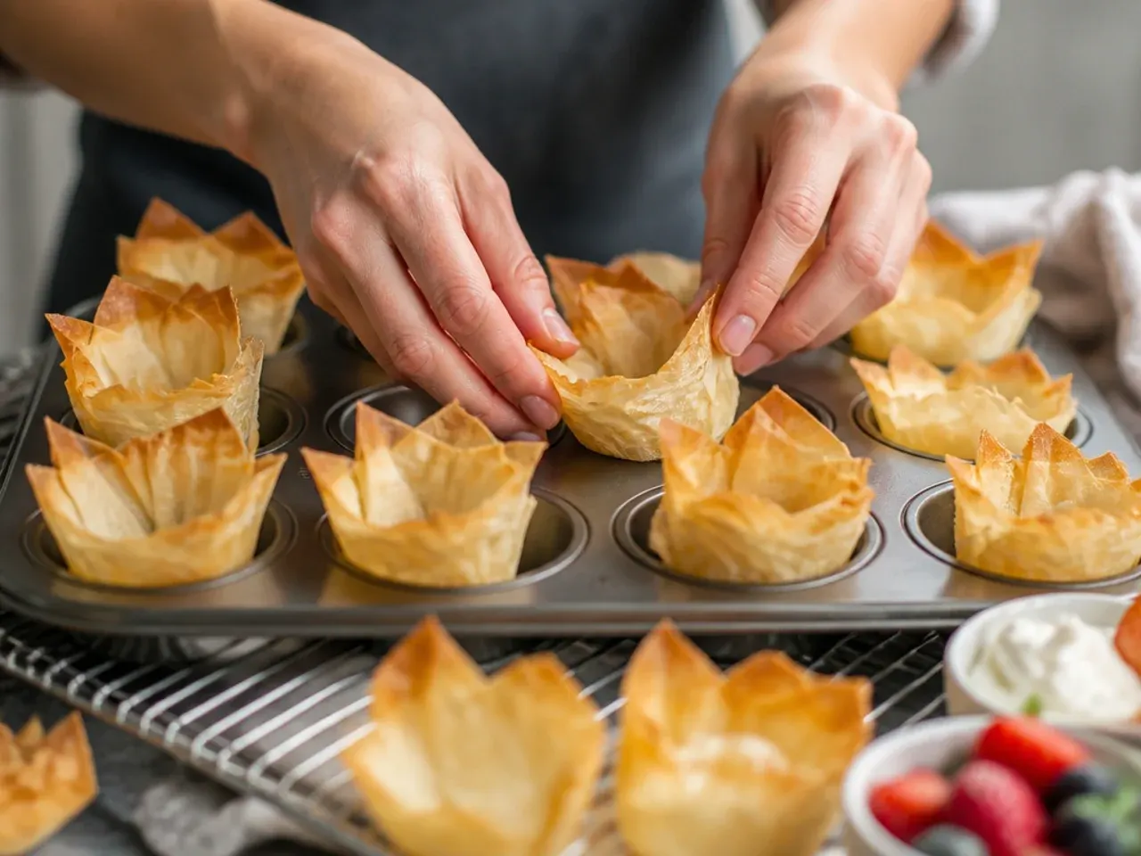phyllo cup appetizers desserts recipe step 6