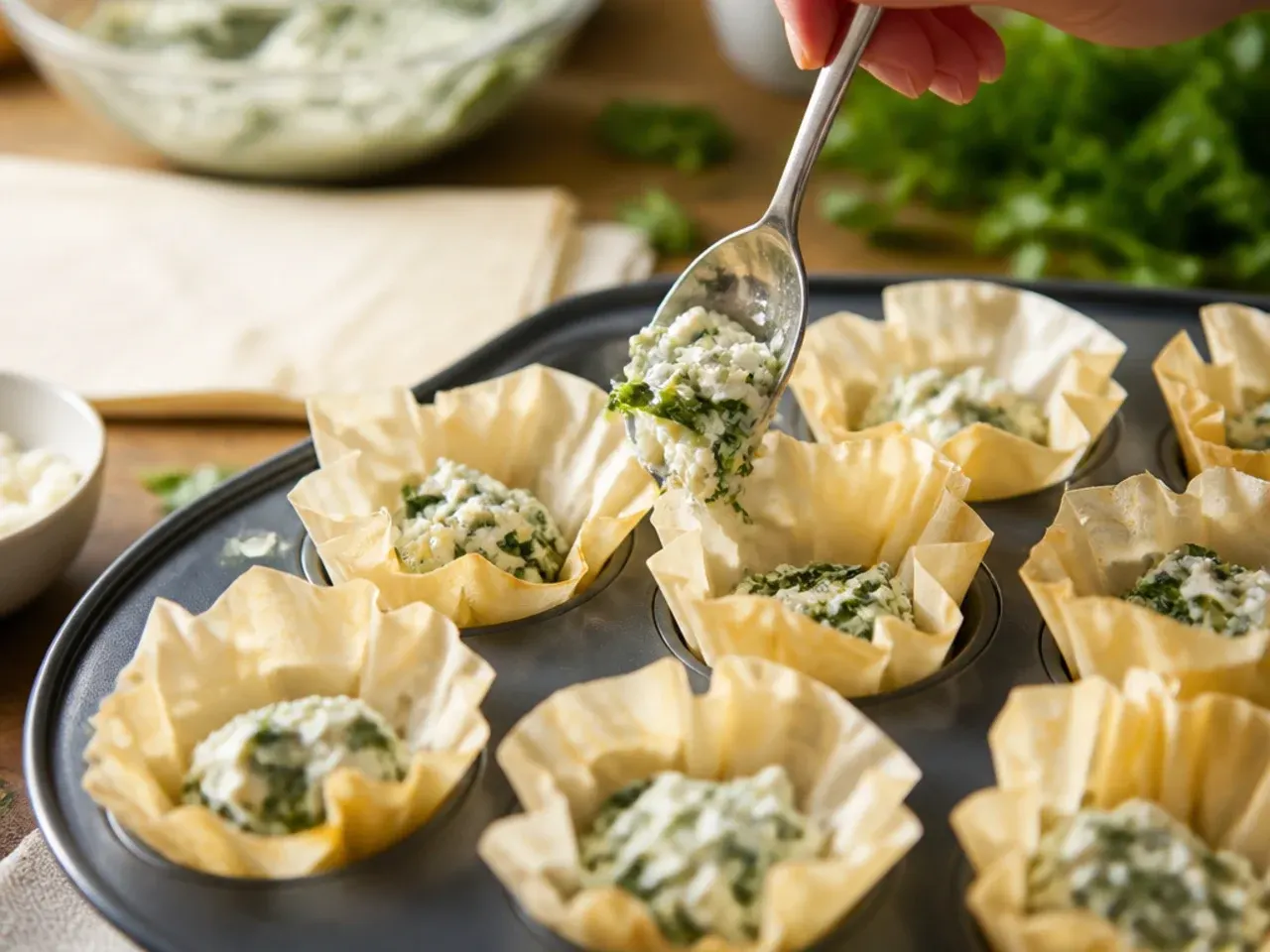 phyllo cup appetizers savory recipe step 5