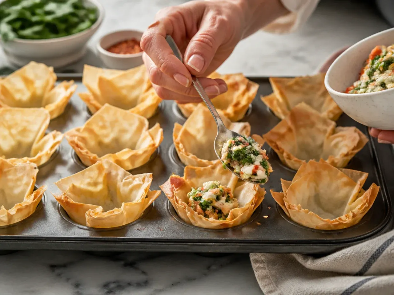 phyllo cup appetizers recipe step 7