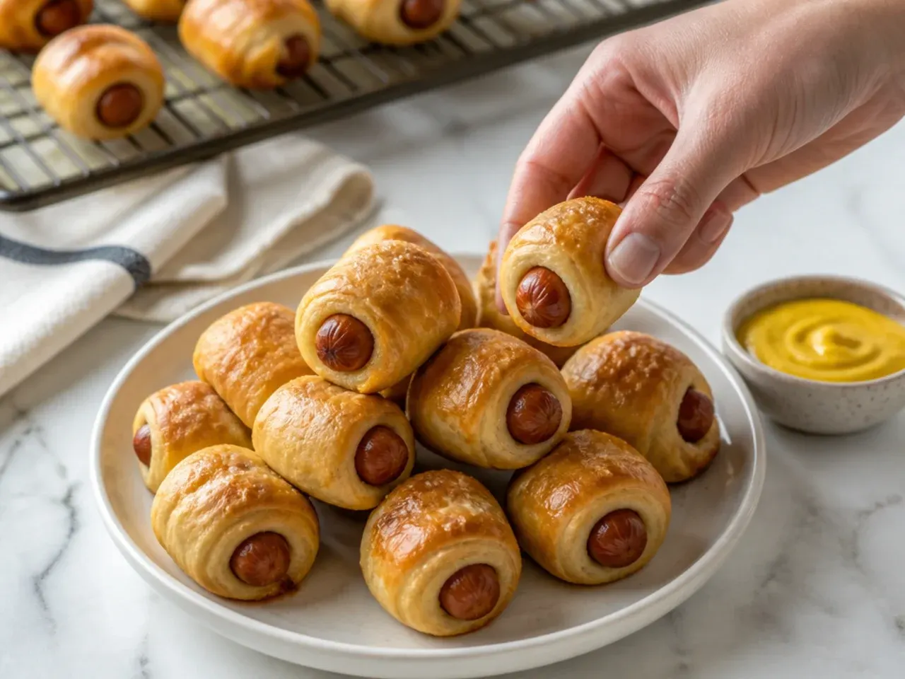 pigs in a blanket appetizer — step 7: rest and serve