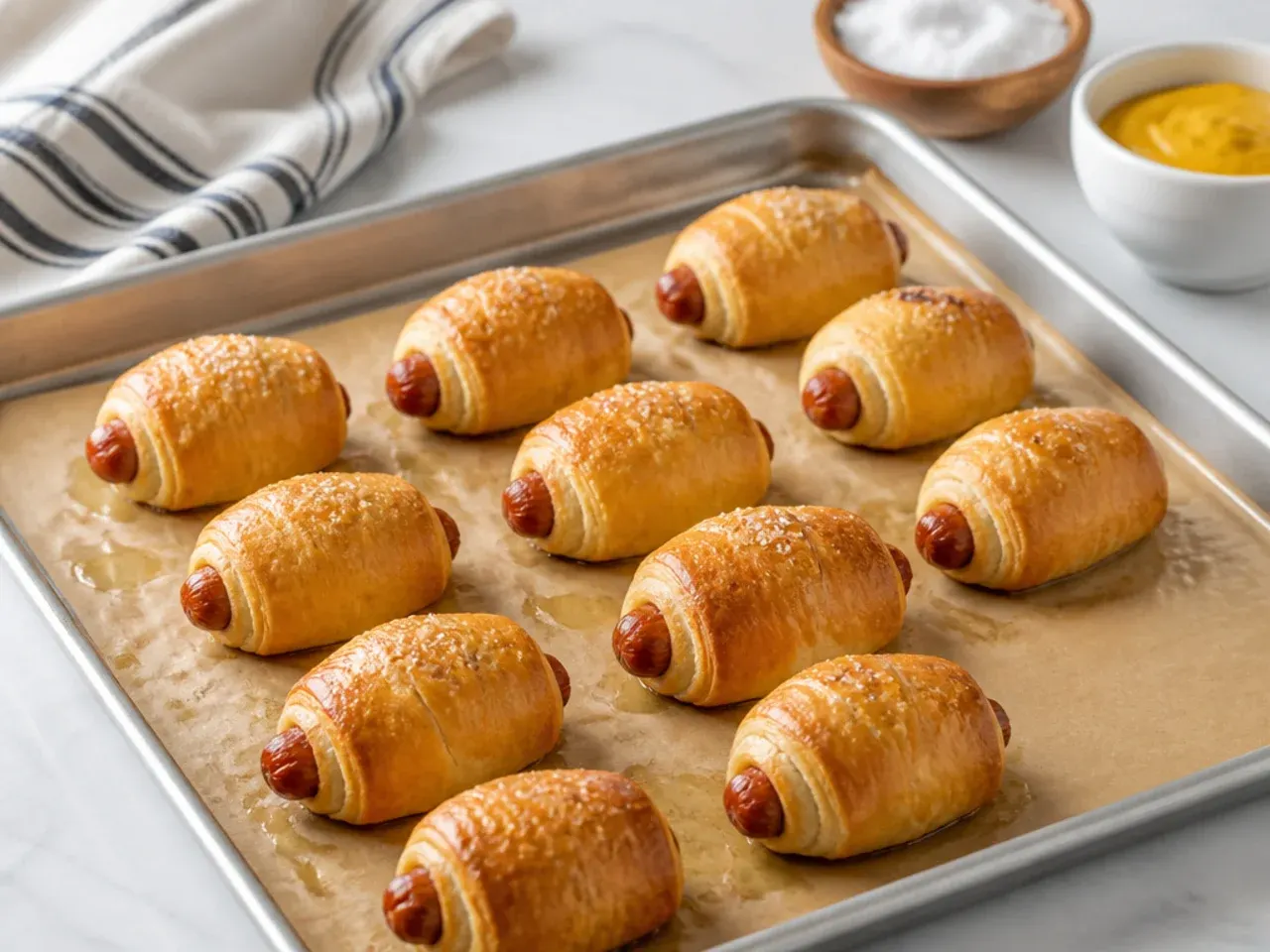 pigs in a blanket how to — step 5: bake until golden