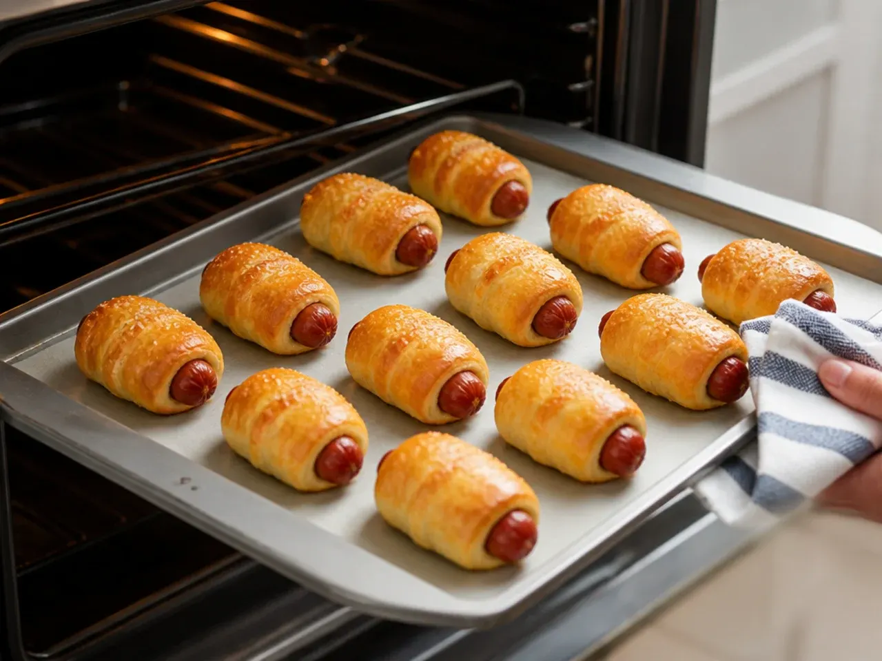 pigs in a blanket ideas — step 6: bake until deep golden