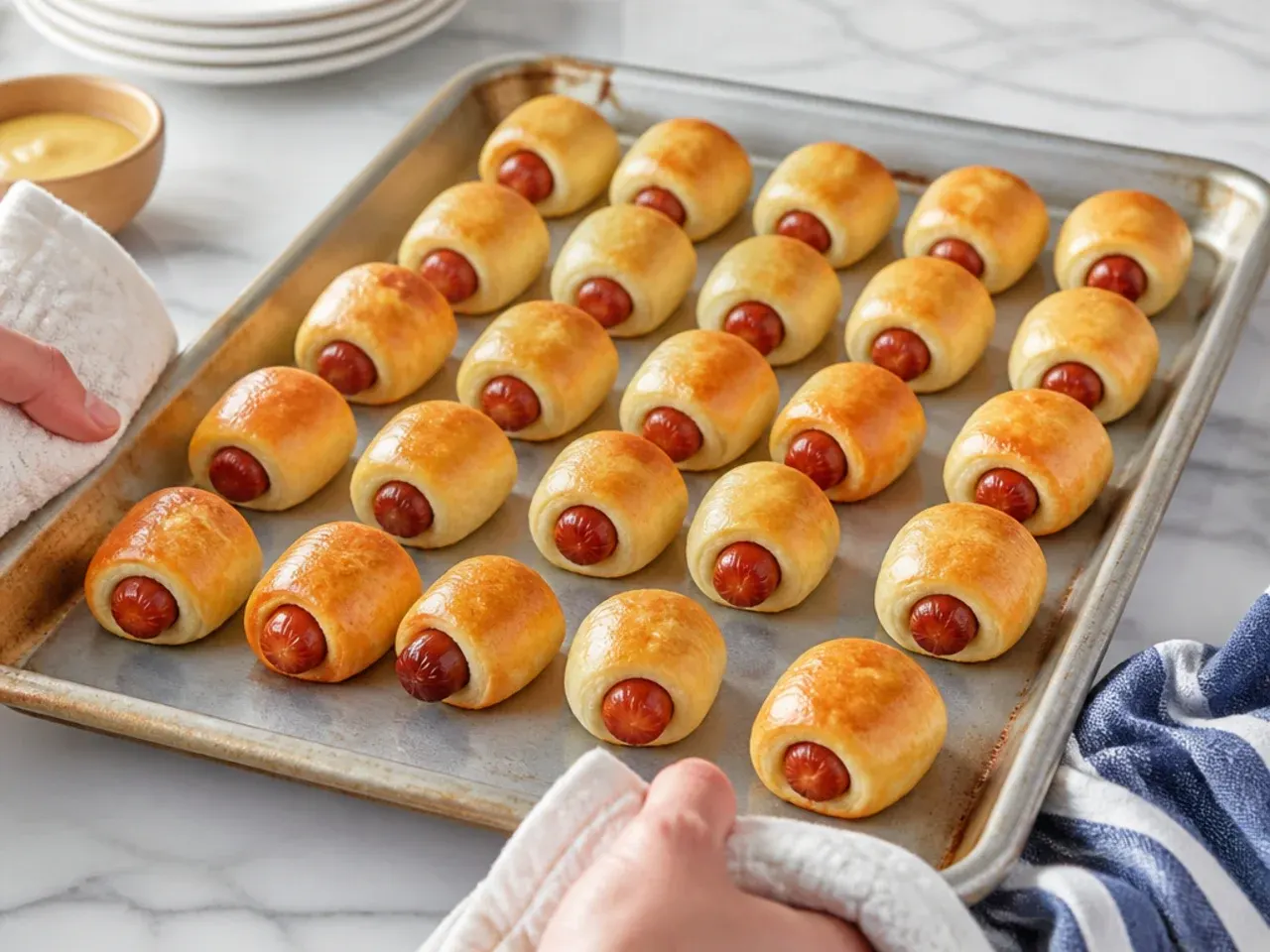 pigs in a blanket party — step 6: bake until golden