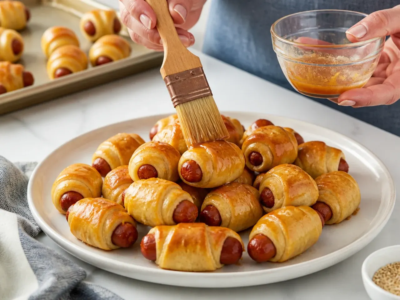 pigs in a blanket party — step 7: cool, glaze and serve