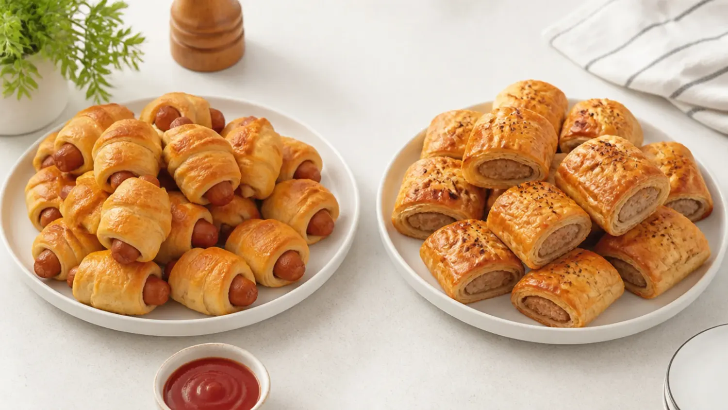 pigs in a blanket vs sausage rolls — 3 Pigs in a Blanket vs Sausage Rolls