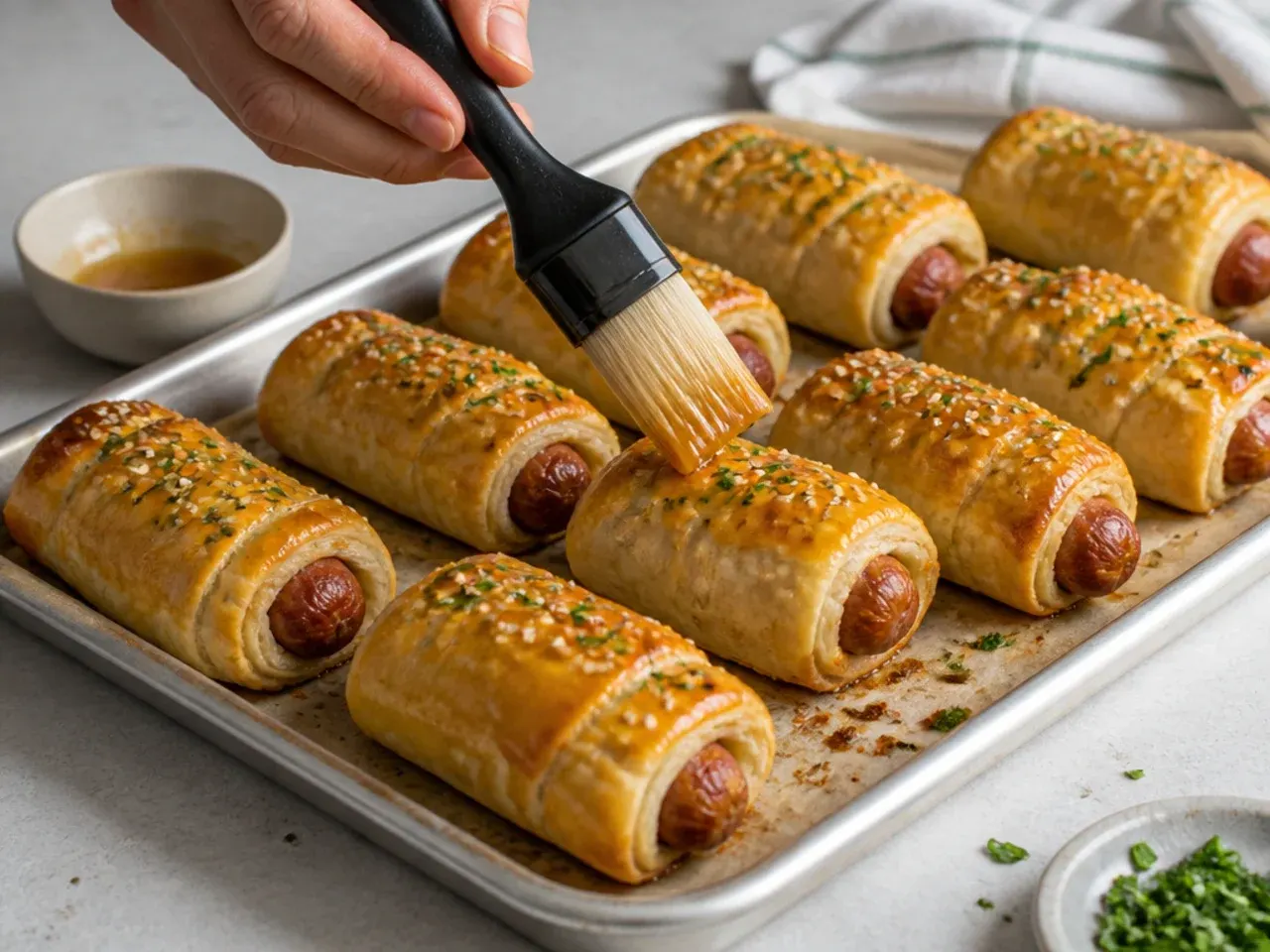 pigs in a blanket vs sausage rolls — step 6: glaze and finish (optional)