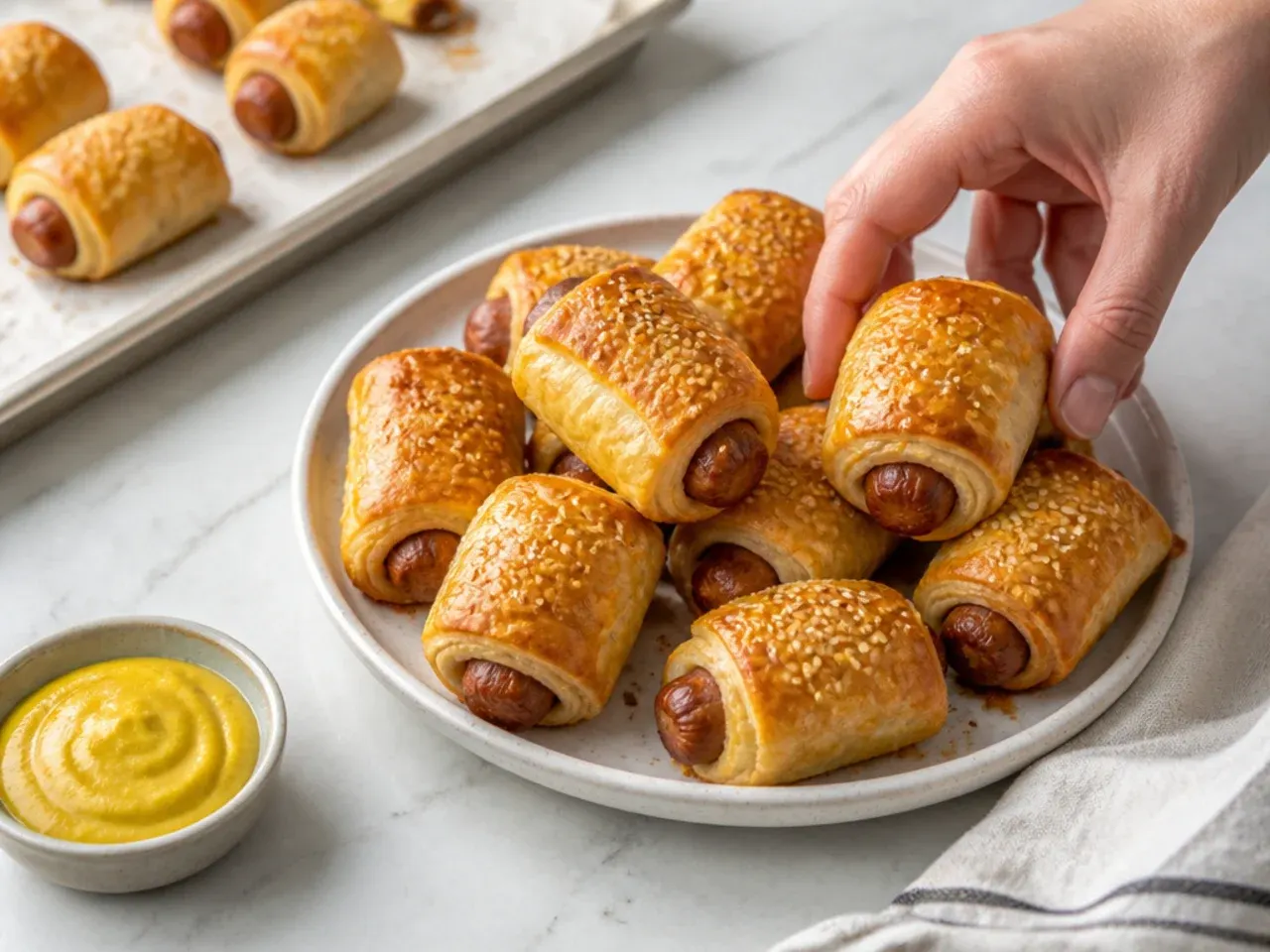 pigs in a blanket vs sausage rolls — step 7: rest and serve