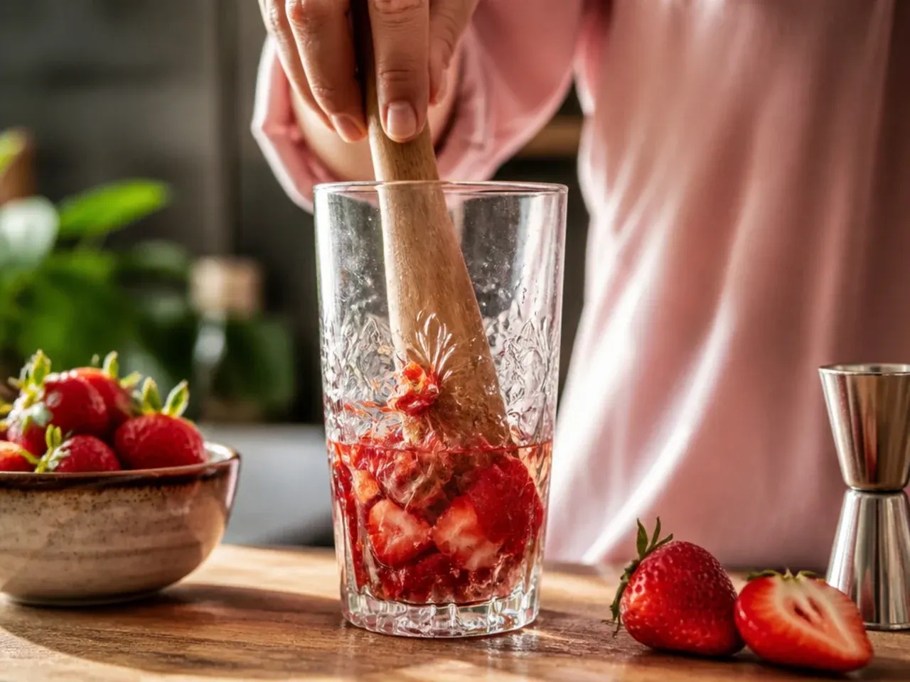 pink drinks non alcoholic recipe step 2