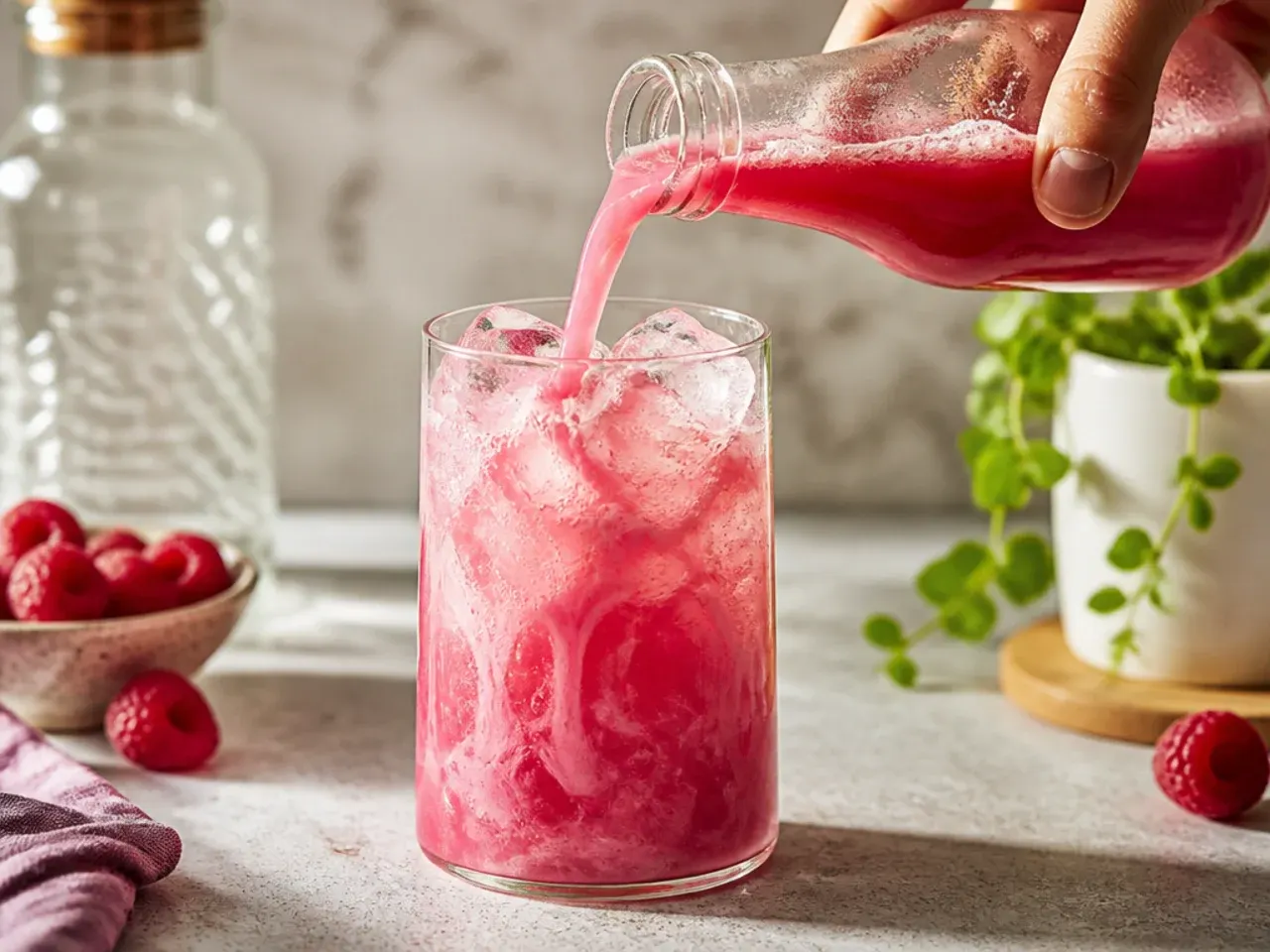 pink drinks non alcoholic recipe step 5