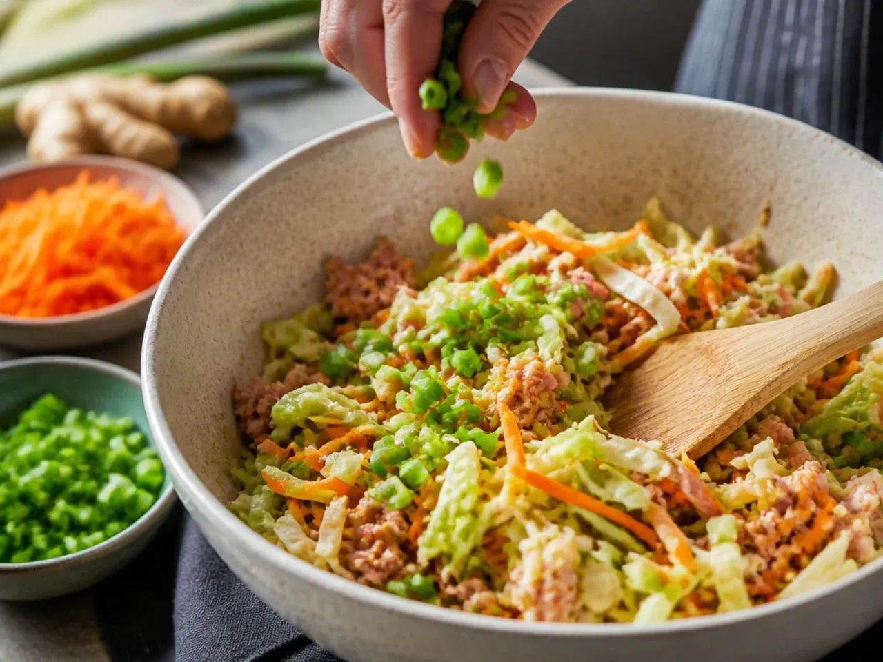 pork egg roll in a bowl recipe step 1