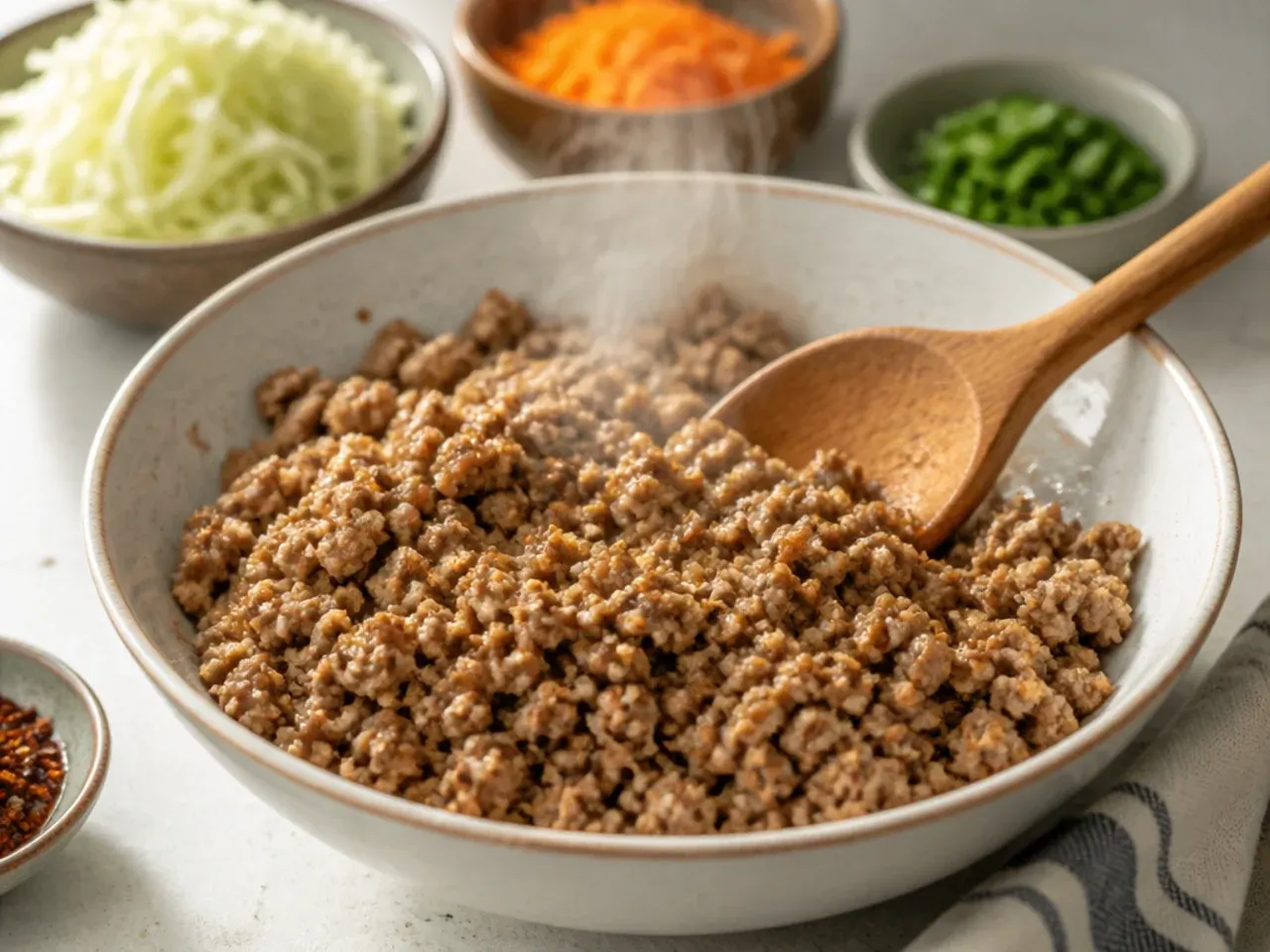 pork egg roll in a bowl recipe step 2