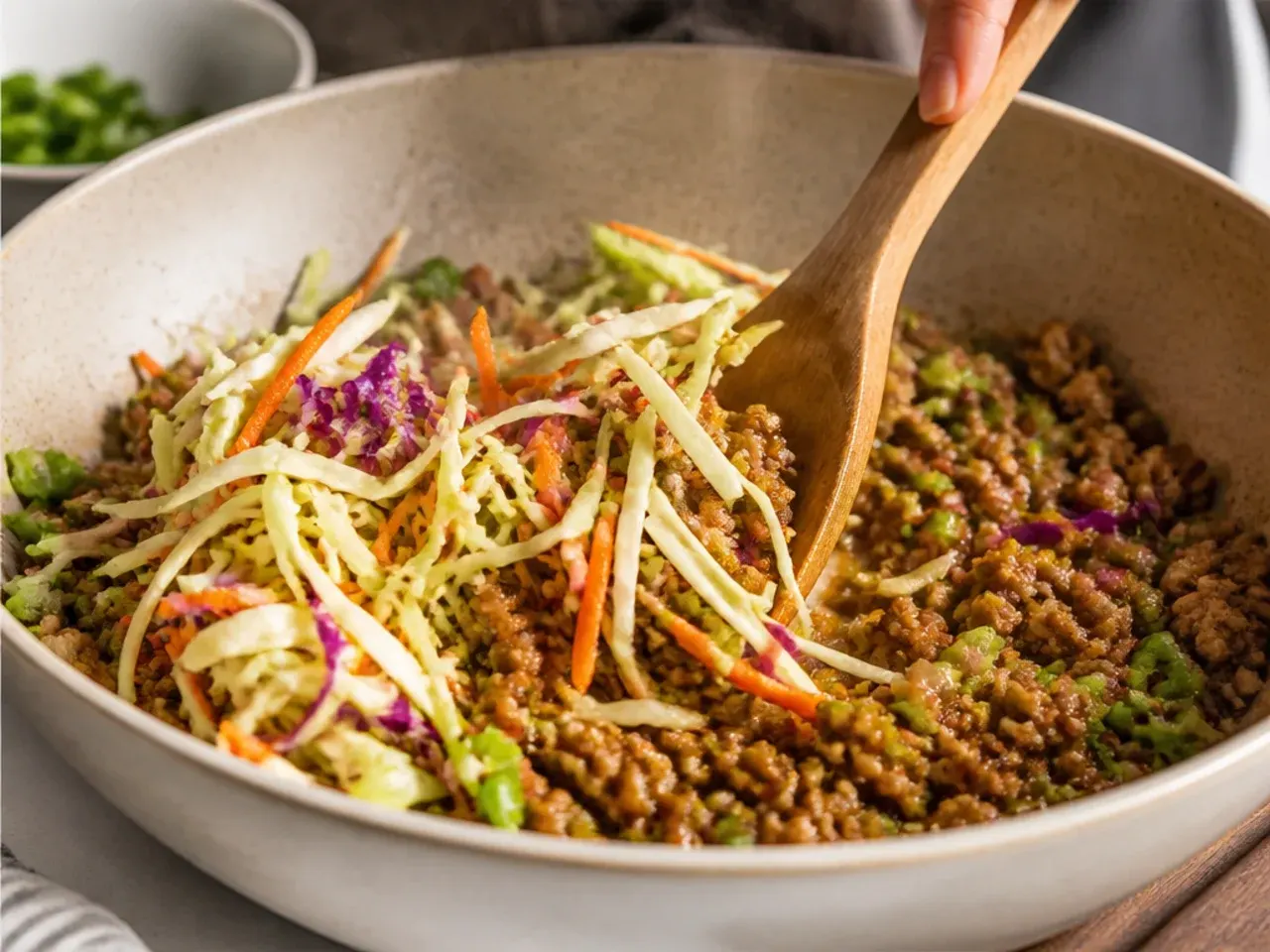 pork egg roll in a bowl recipe step 4