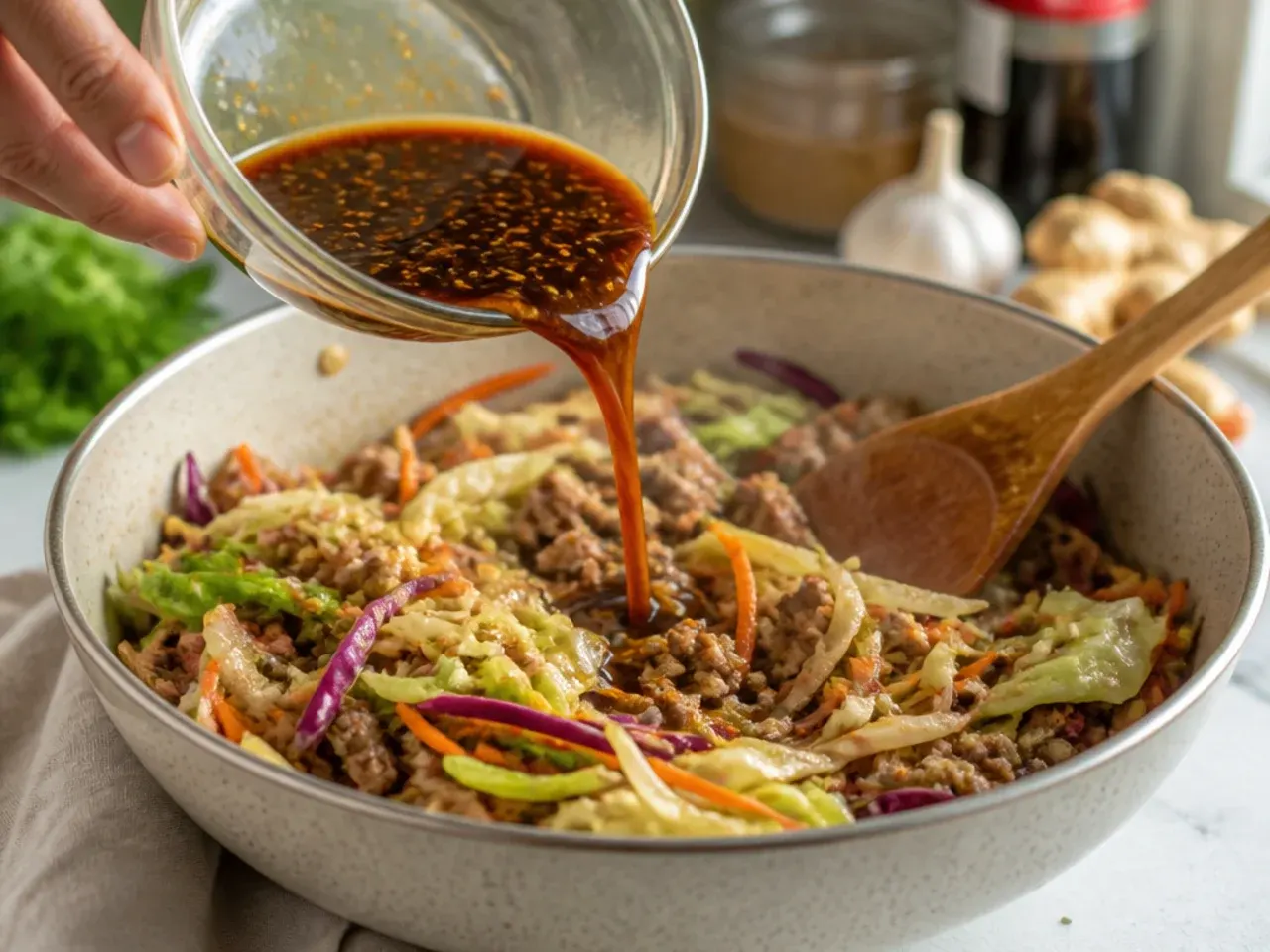 pork egg roll in a bowl recipe step 5