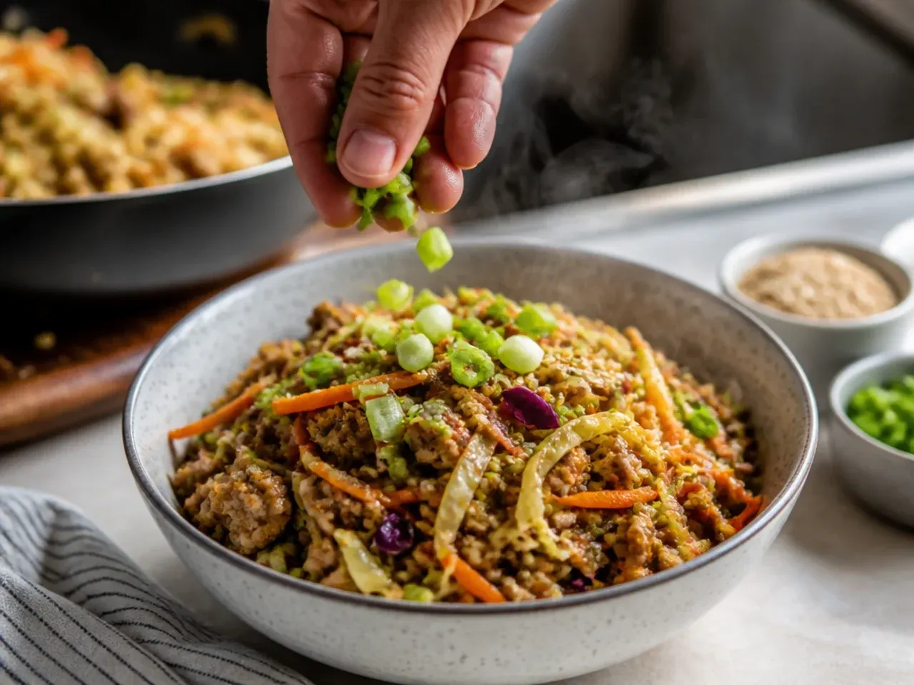 pork egg roll in a bowl recipe step 7