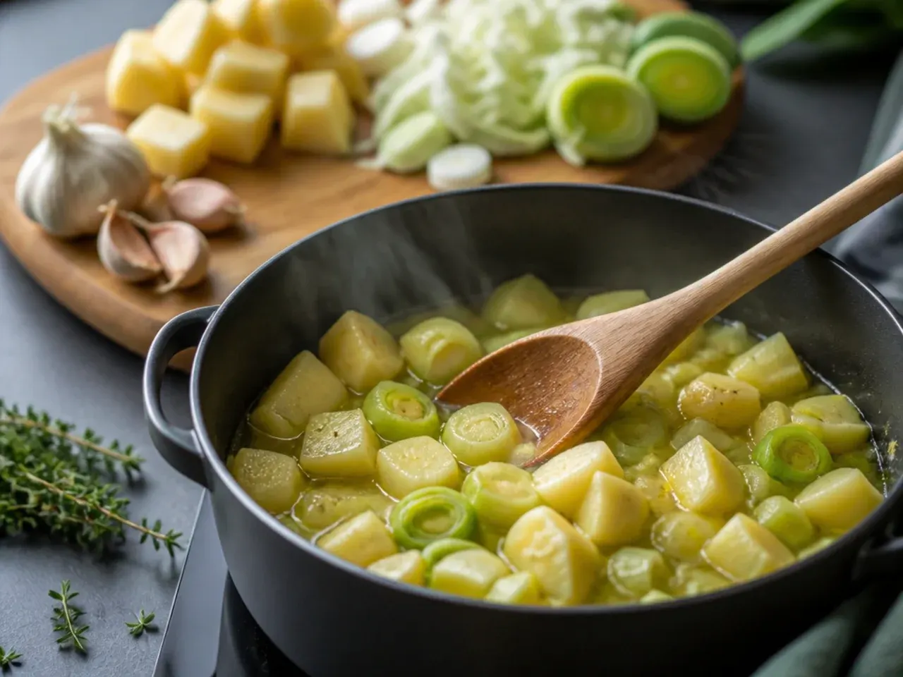 potato leek soup recipe step 3