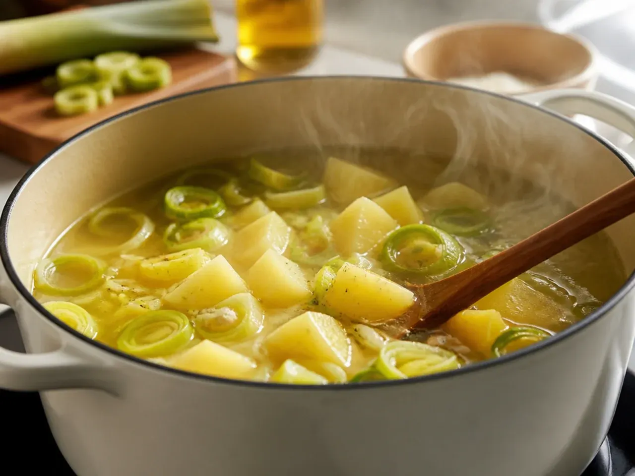 potato leek soup recipe step 4