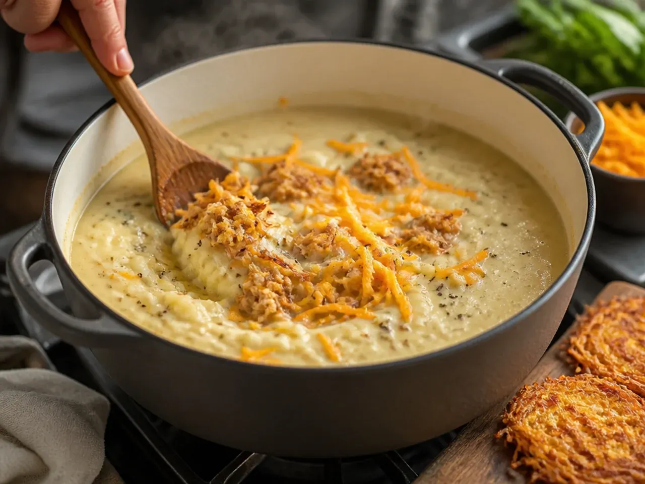 potato soup with hashbrowns recipe step 5