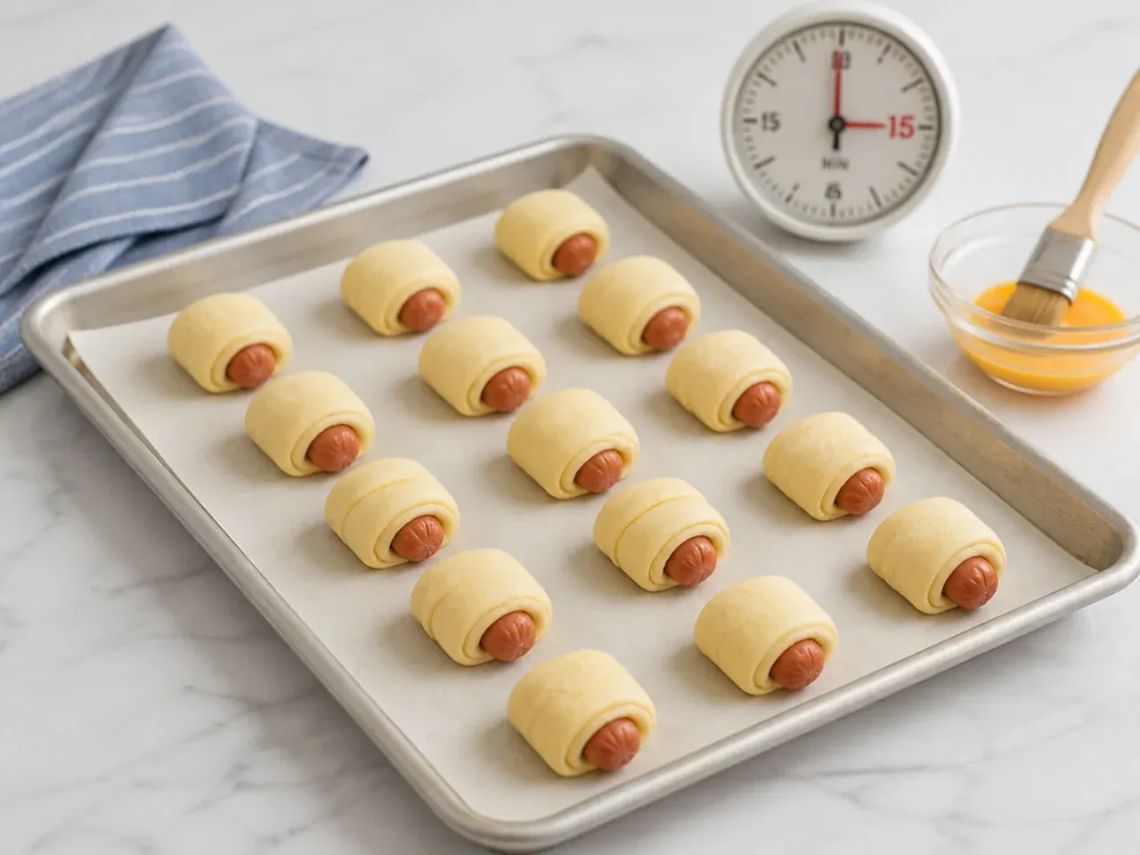 puff pastry pigs in a blanket — step 5: chill for 15 minutes