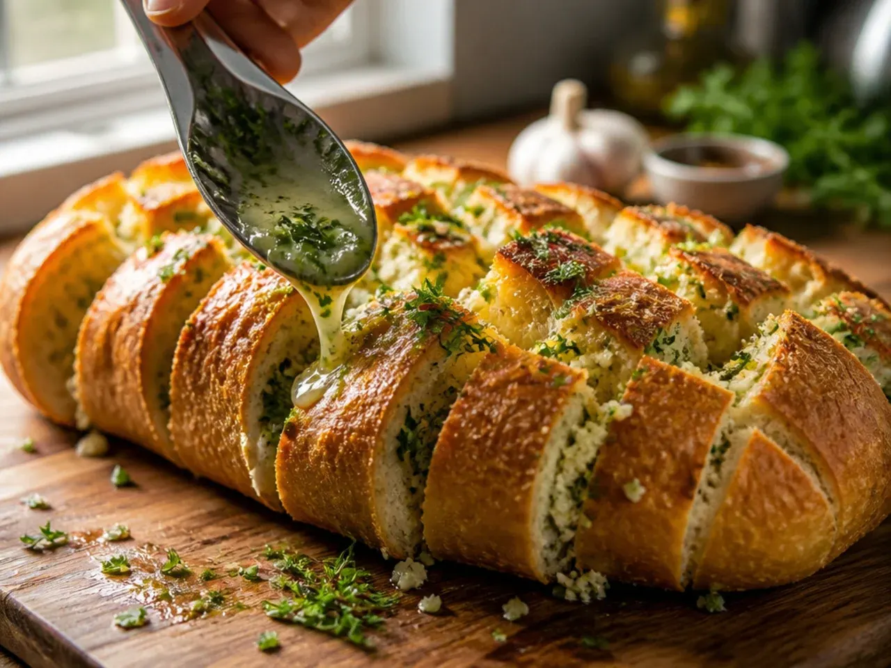 pull apart garlic bread recipe step 1