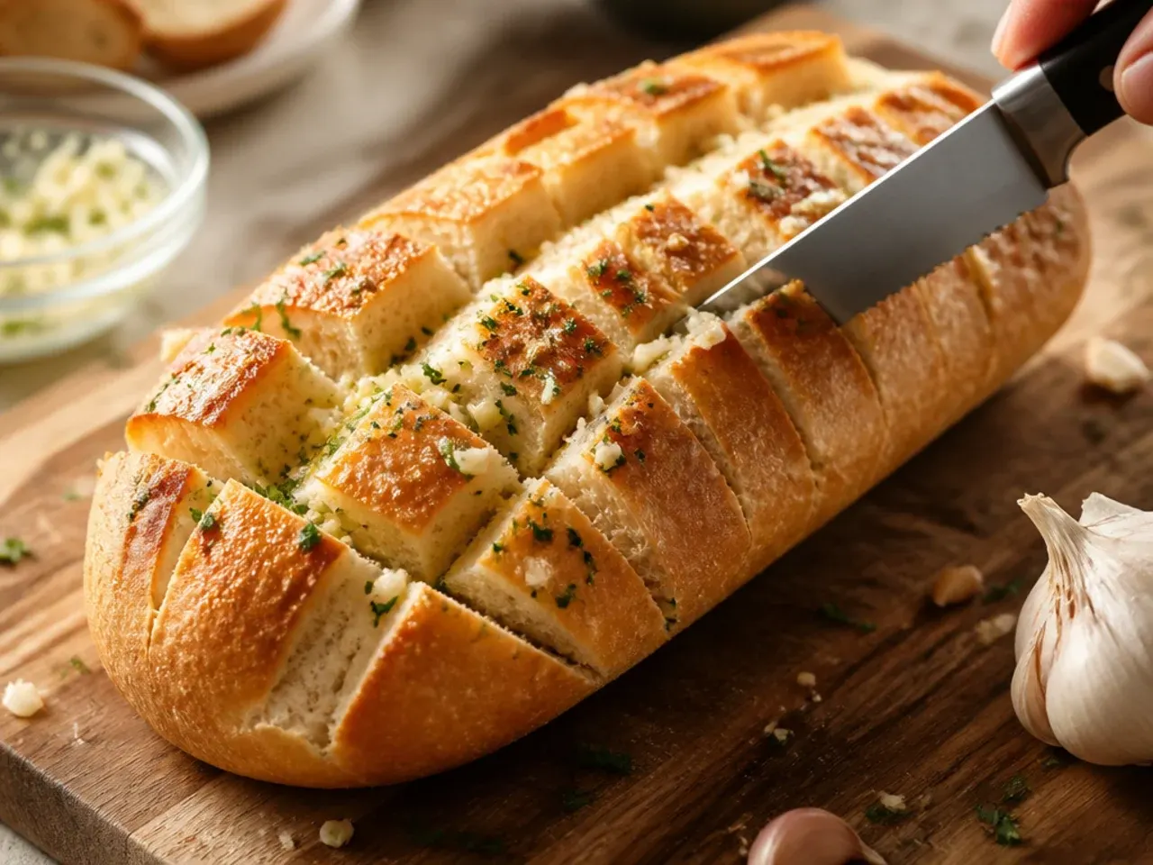 pull apart garlic bread recipe step 2