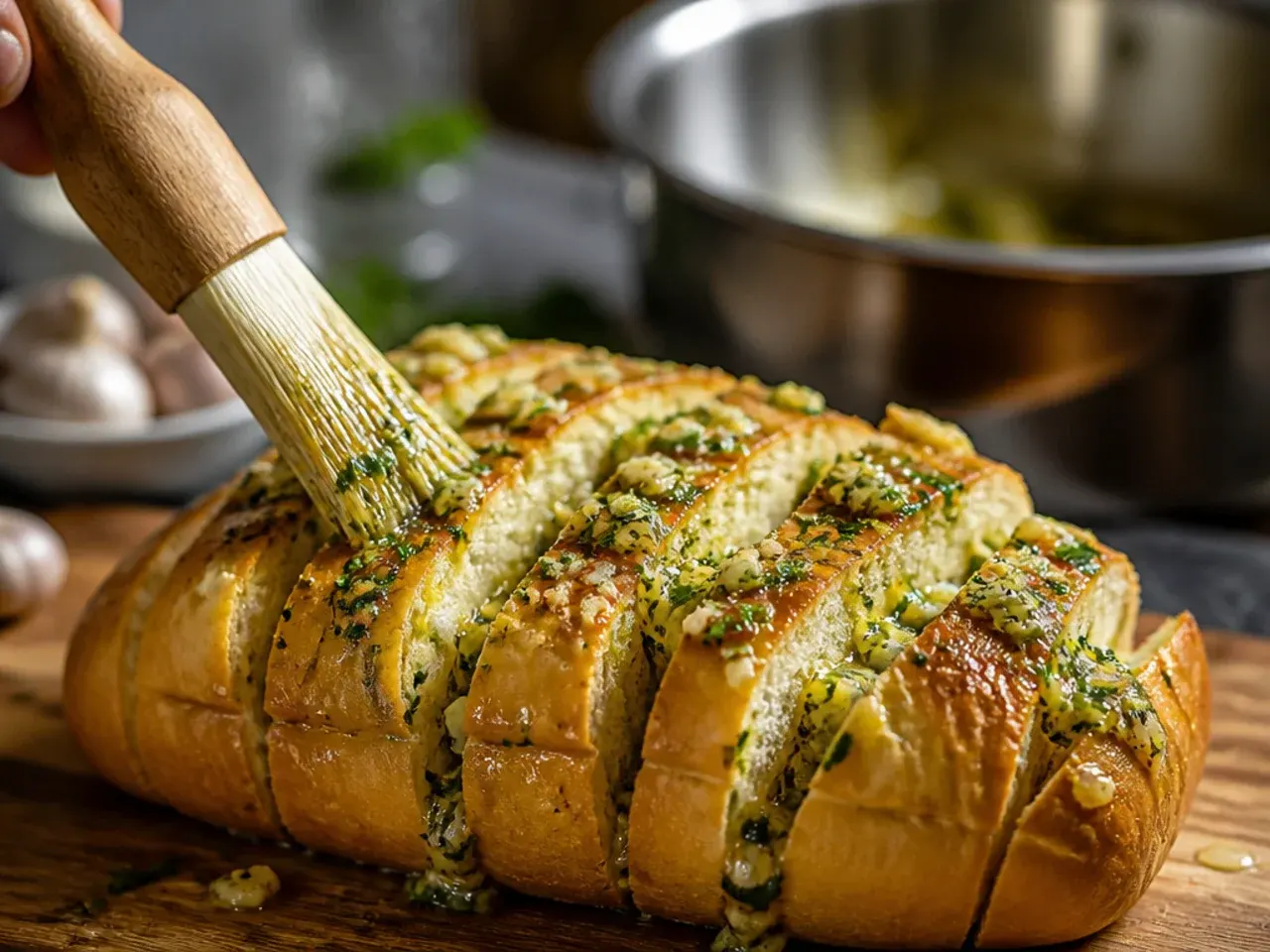 pull apart garlic bread recipe step 3
