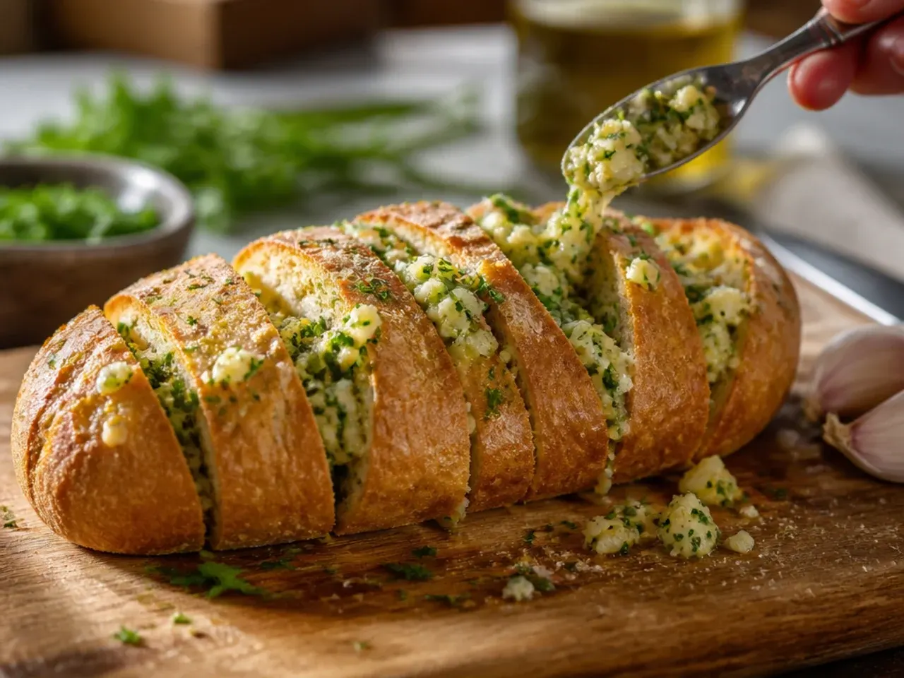 pull apart garlic bread recipe step 4