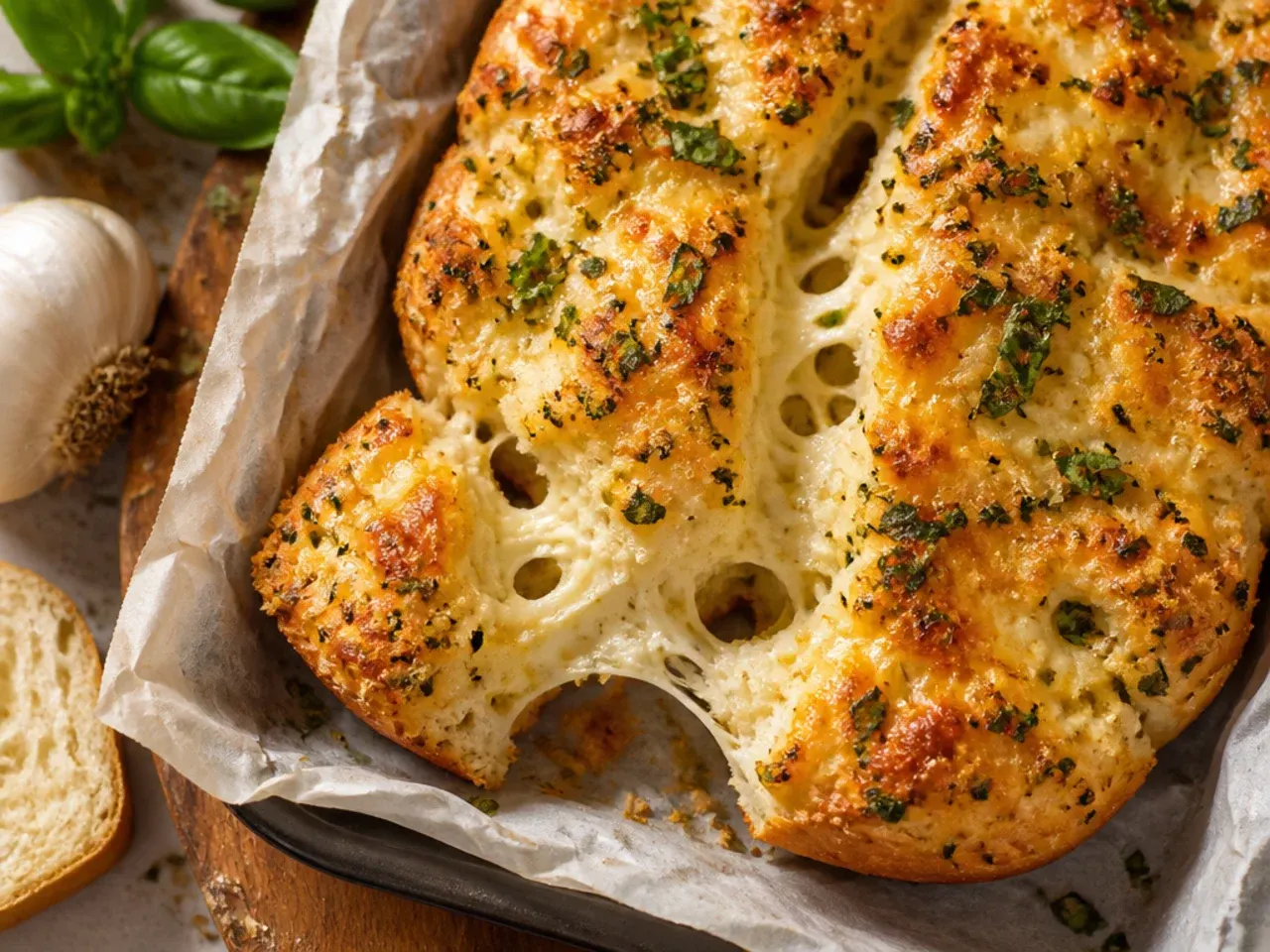 Freshly grated mozzarella cheese in a bowl next to a block of cheese and a box grater