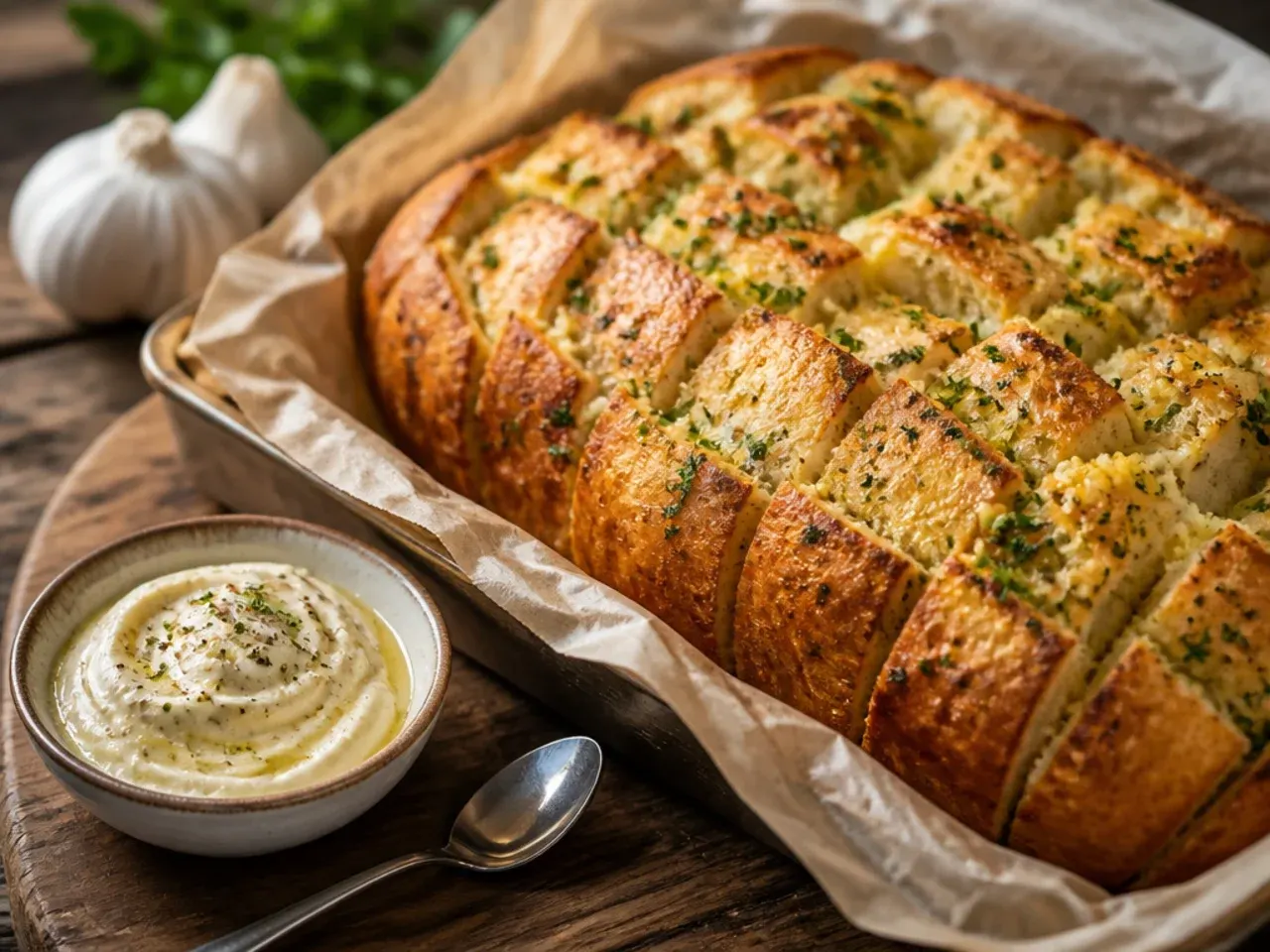 A loaf of bread and a dish of butter sitting on a counter coming to room temperature