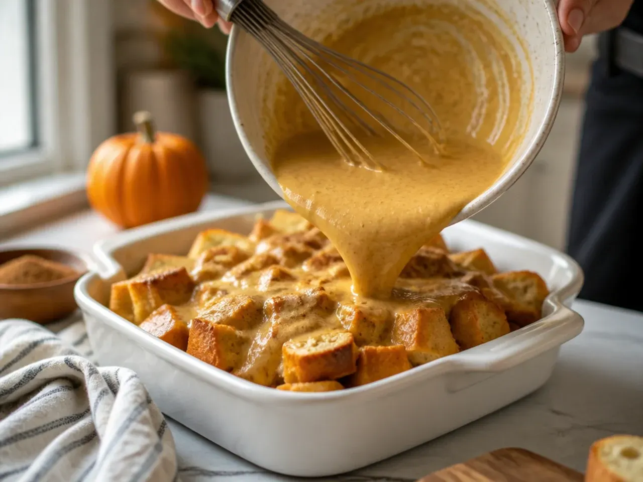 pumpkin french toast casserole recipe step 6