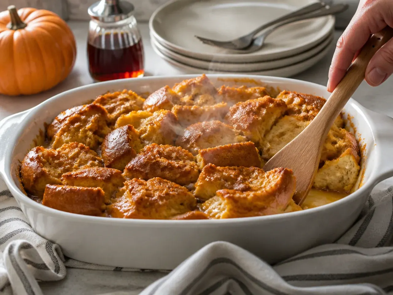 pumpkin french toast casserole recipe step 7