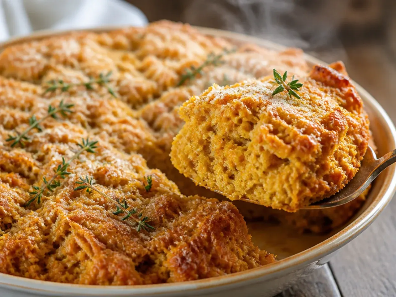 Rustic freeform pumpkin scone round scored before baking