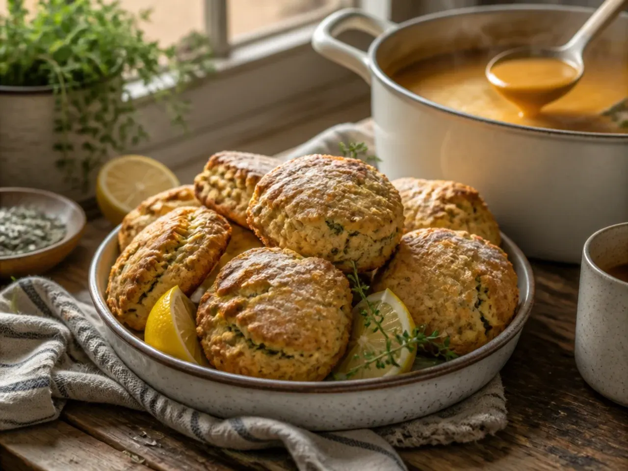 A cross-section of an extra-rich pumpkin scone showing its soft, tender crumb.
