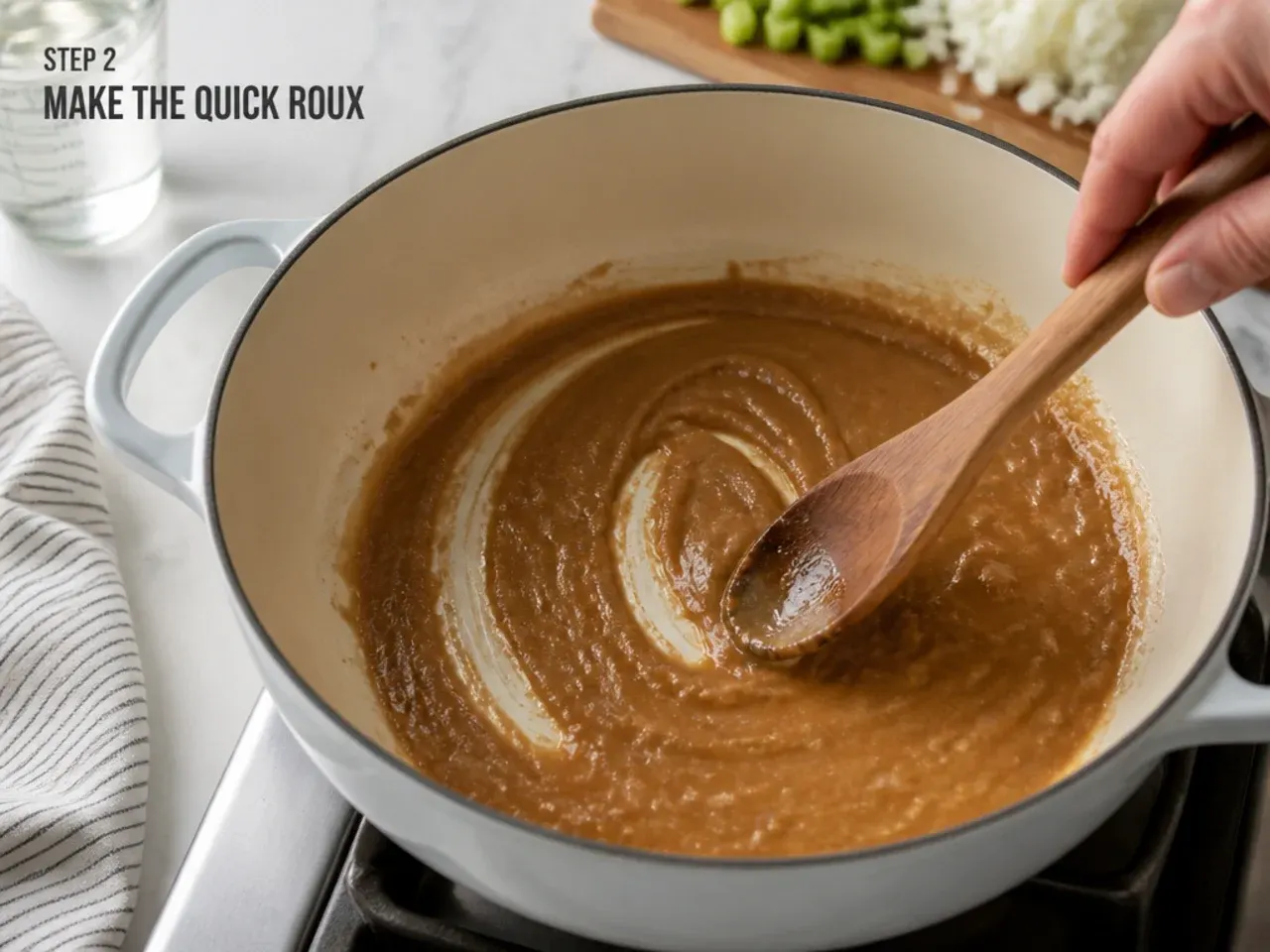 quick gumbo recipe — step 2: make the quick roux