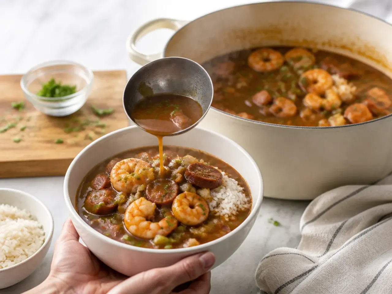 quick gumbo recipe — step 7: finish and serve