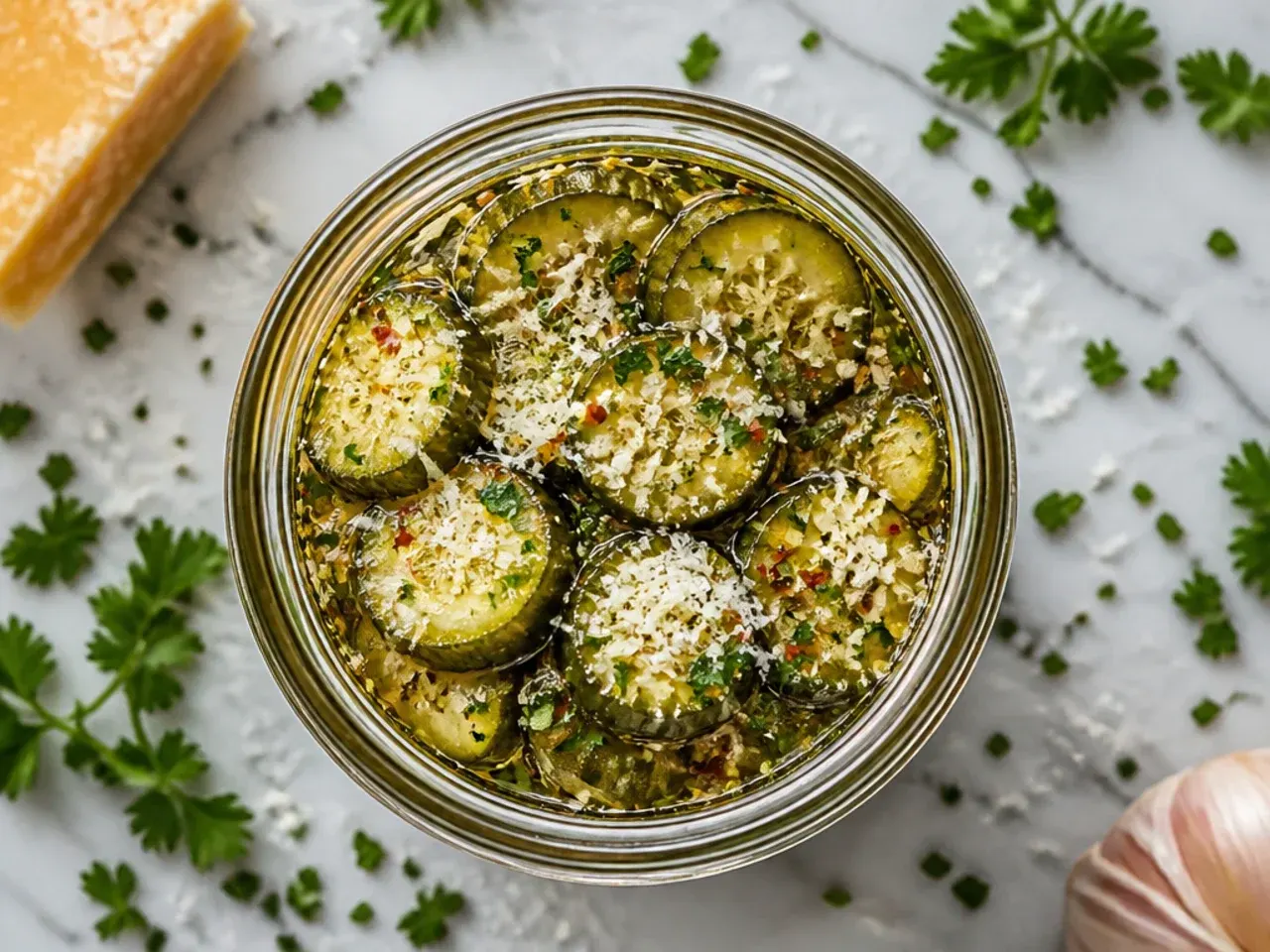 A knife slicing a thin sliver off the blossom end of a pickling cucumber