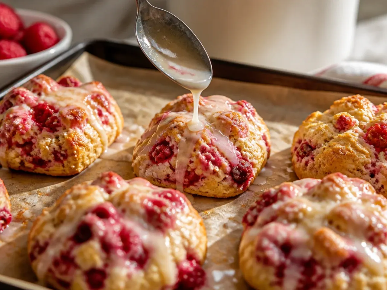 raspberry scones recipe step 7