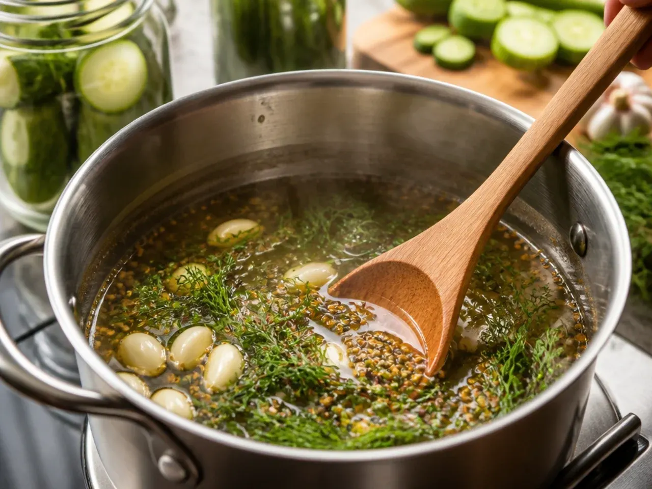 refrigerator dill pickles crunchy recipe step 2