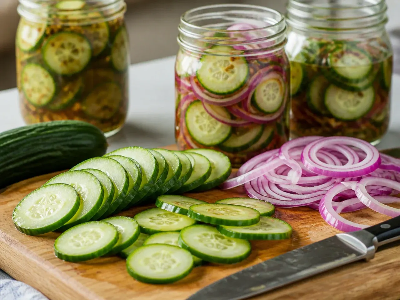 refrigerator pickles and onions recipe step 1