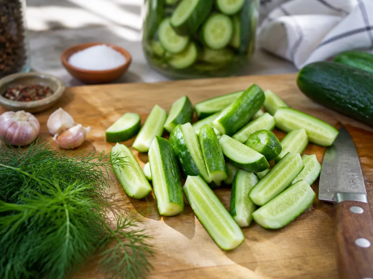refrigerator pickles dill recipe step 1