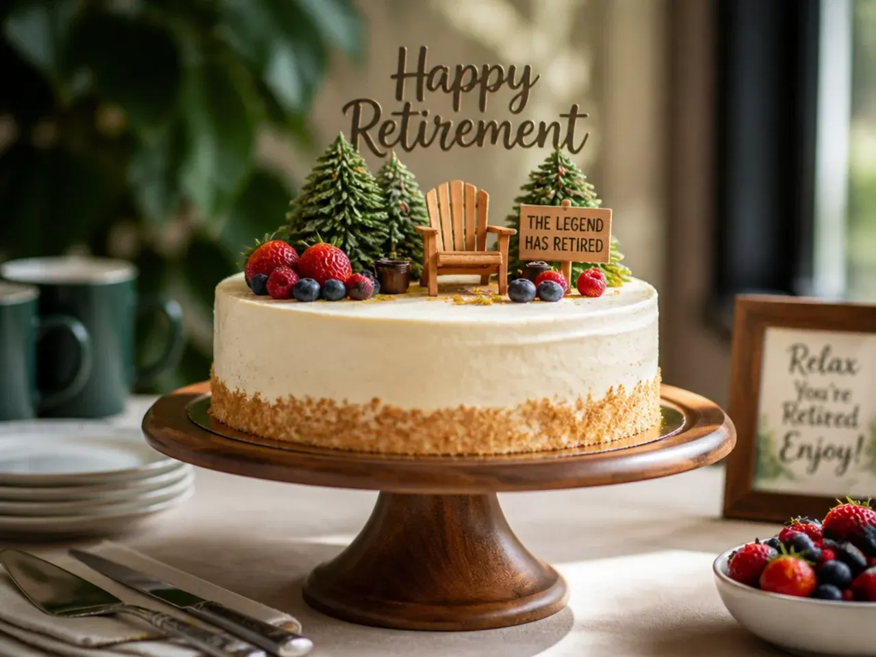 Cake decorated with a printed edible photo topper bordered by a simple piped buttercream shell edge