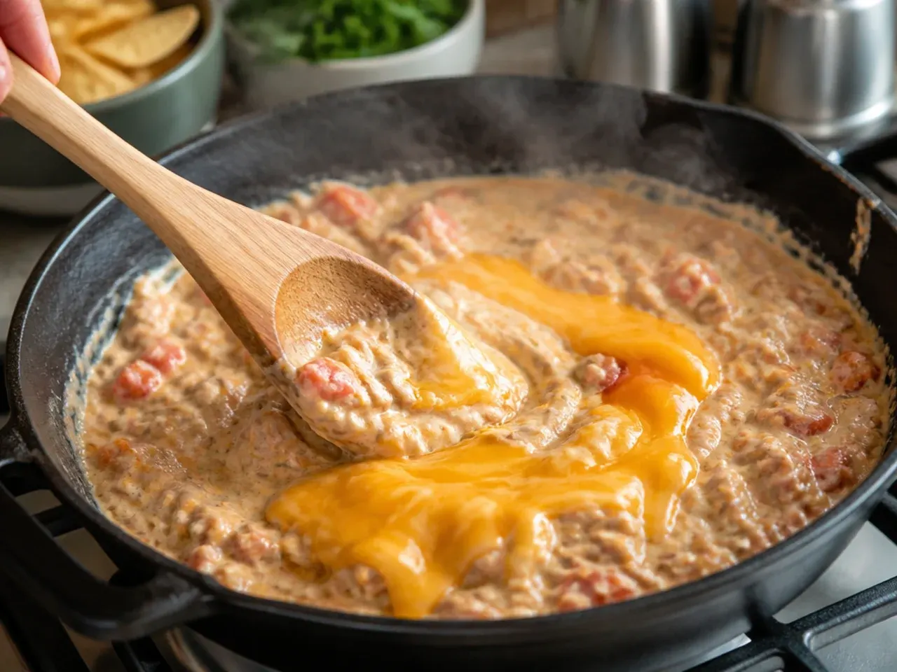 rotel cheese dip recipe step 4