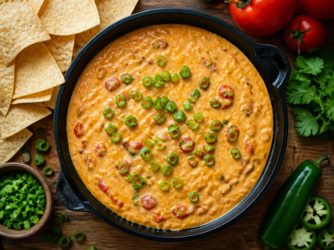 Grated cheddar cheese tossed with cornflour beside a tin of tomatoes and chillies