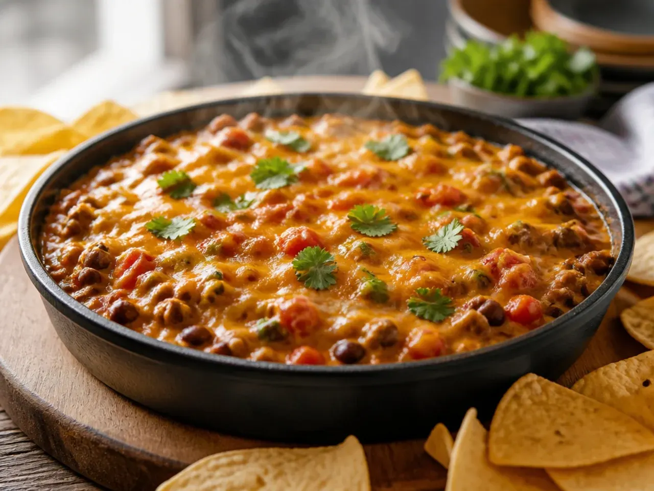 Budget rotel dip with beef mince and kidney beans stirred through