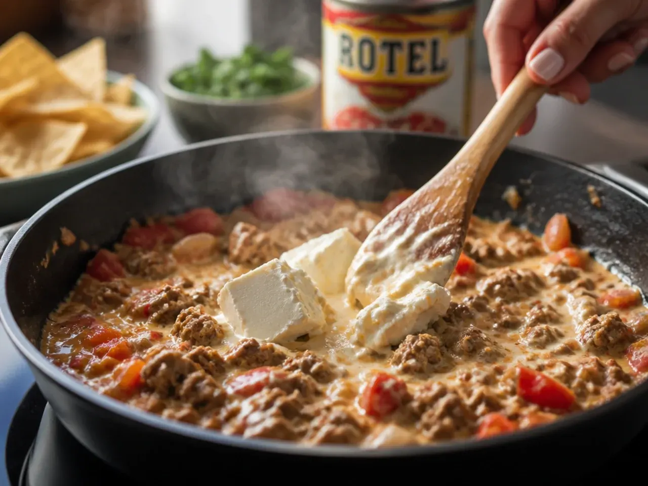 rotel dip with ground beef recipe step 5