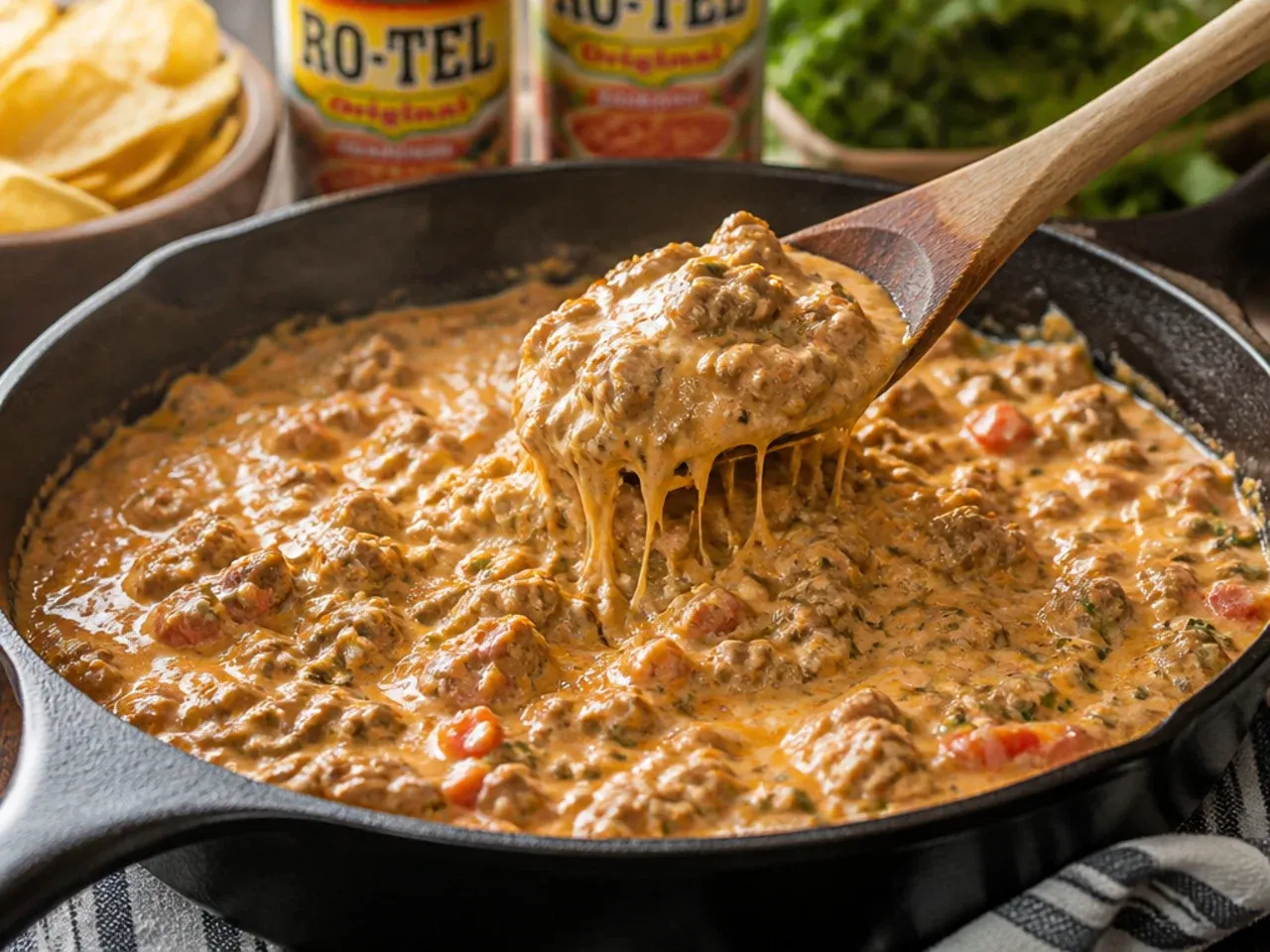 rotel dip with ground beef recipe step 6